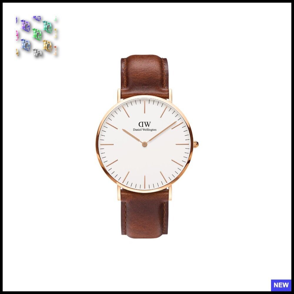 Rose Gold Minimalist Watch Japanese Quartz Leather Strap Water Resistant Classic